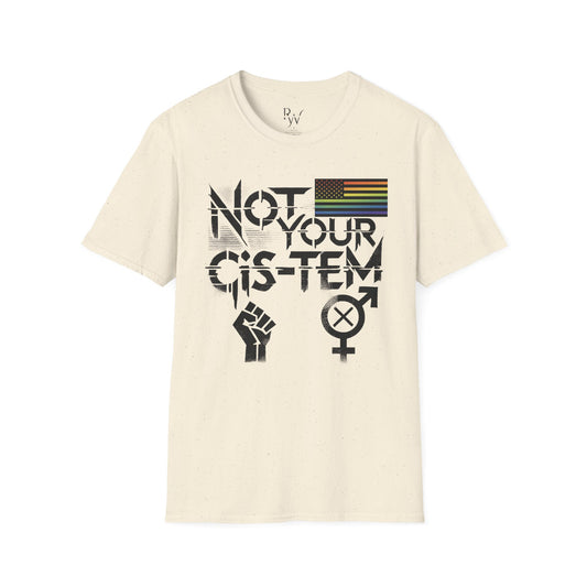 Not Your Cis-tem rainbow flag Unisex T-shirt